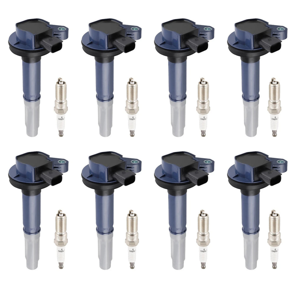 Set of 8 Ignition Coils & Spark Plugs for Ford F-150 Mustang V8 (2011–2016)