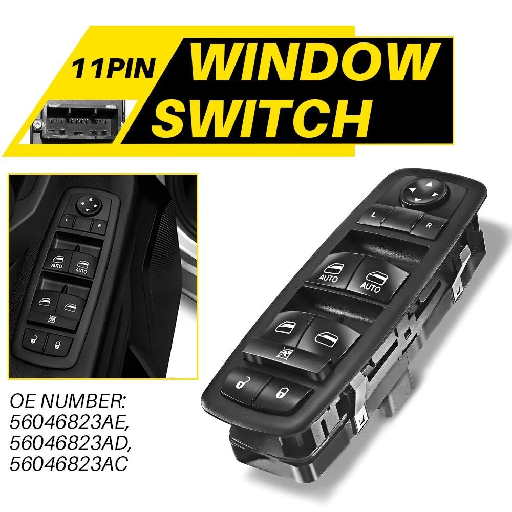 Front Driver Side Window Switch for Ram 1500 2500 (2016–2018) 56046823AE