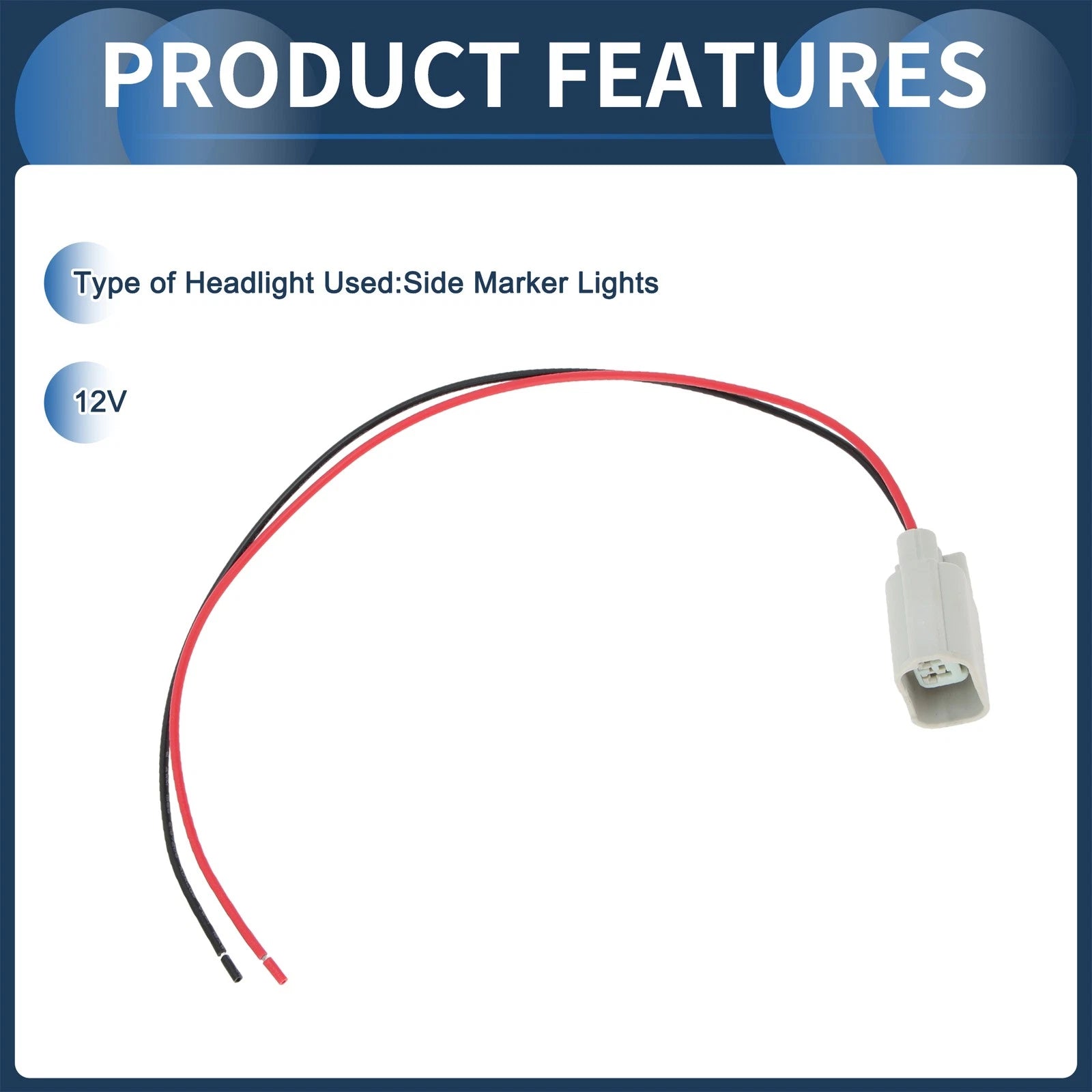 Set of 1 Headlight Wiring Harness Assembly for Chevy Cruze (2011–2019) WPT1204