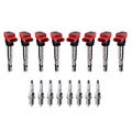 Set of 8 Ignition Coils & NGK Laser Platinum Spark Plugs for Audi R8 (2007–2015)