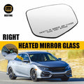 Heated Right Passenger Side Mirror Glass for Honda Civic (2016–2020)