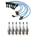 NGK Wire Set & Denso 6 Iridium Spark Plugs for Mitsubishi Stealth 3000GT (1991–1999)