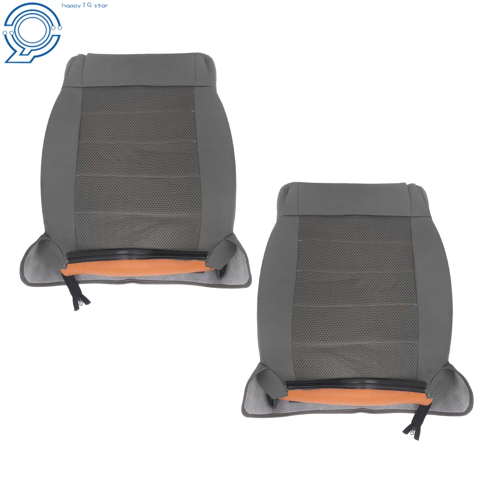 Upper Seat Back Covers for Jeep Wrangler (2007–2012) - Gray Knit Fabric