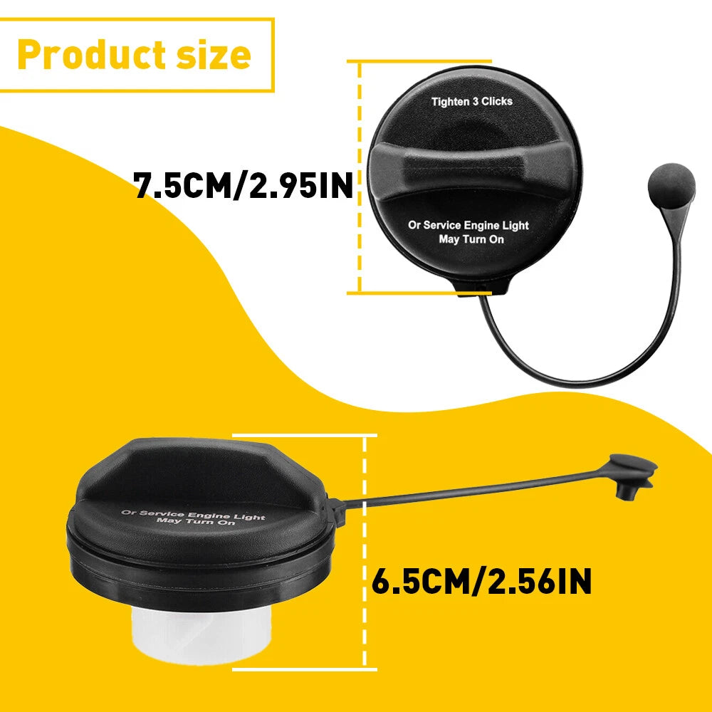 Fuel Tank Gas Cap Cover with Tether for Chevy GMC Buick Pontiac