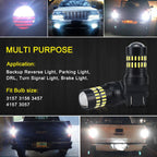 2X AUXITO 3157 3156 3057 LED Backup Reverse Light Bulbs 6000K 2400lm