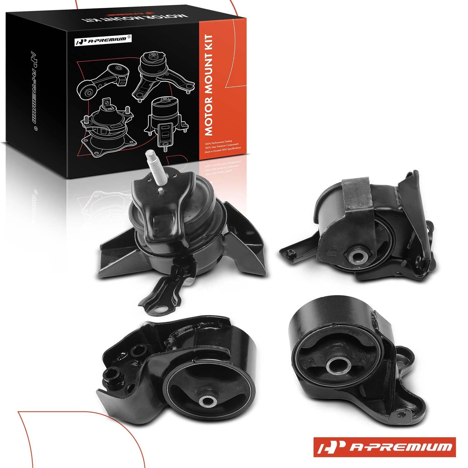 Set of 4 Engine Motor and Transmission Mounts for Kia Spectra (2007–2009)