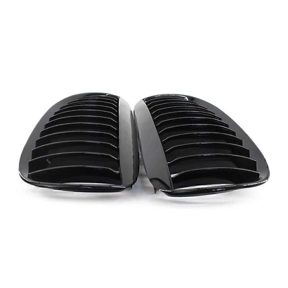 1x Pair Glossy Black Front Kidney Grille for BMW E63 E64 650i M6 (2004–2010)