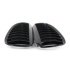 1x Pair Glossy Black Front Kidney Grille for BMW E63 E64 650i M6 (2004–2010)
