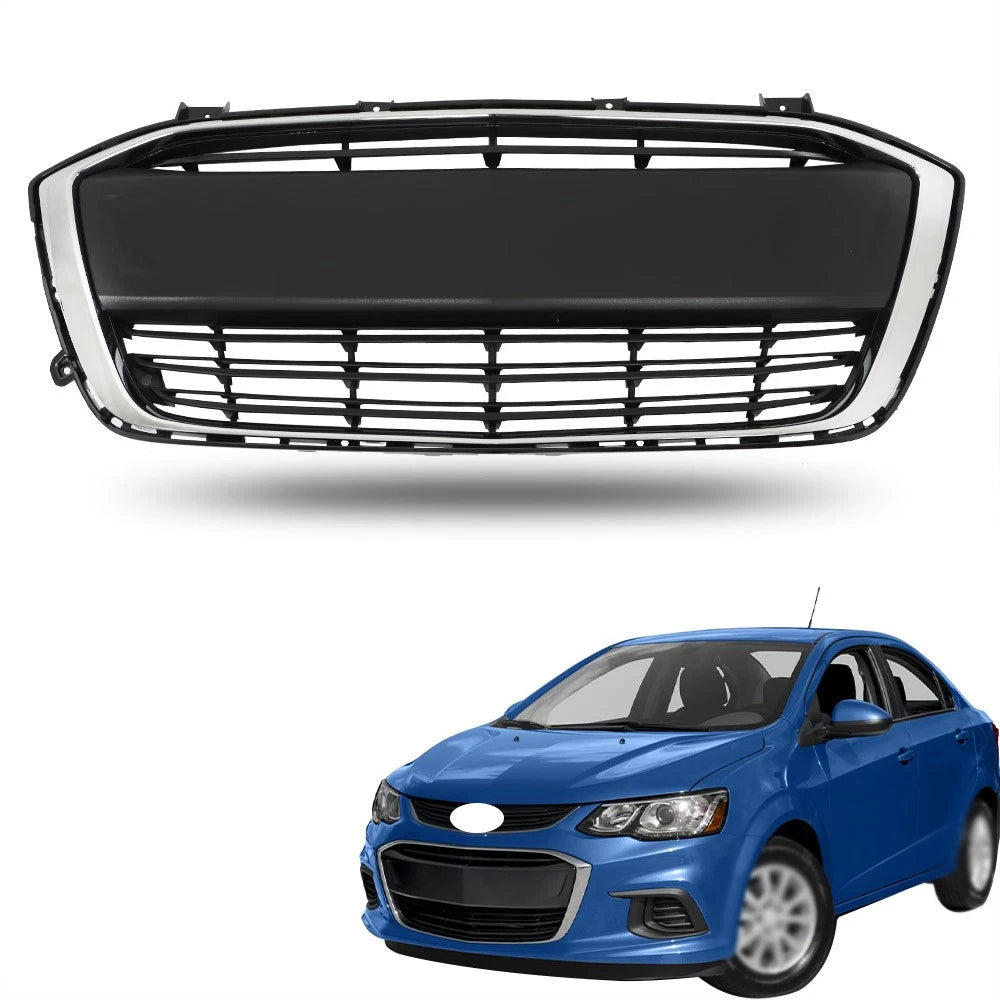 Matte Black Chrome Grille Set for Chevrolet Sonic (2017–2020)