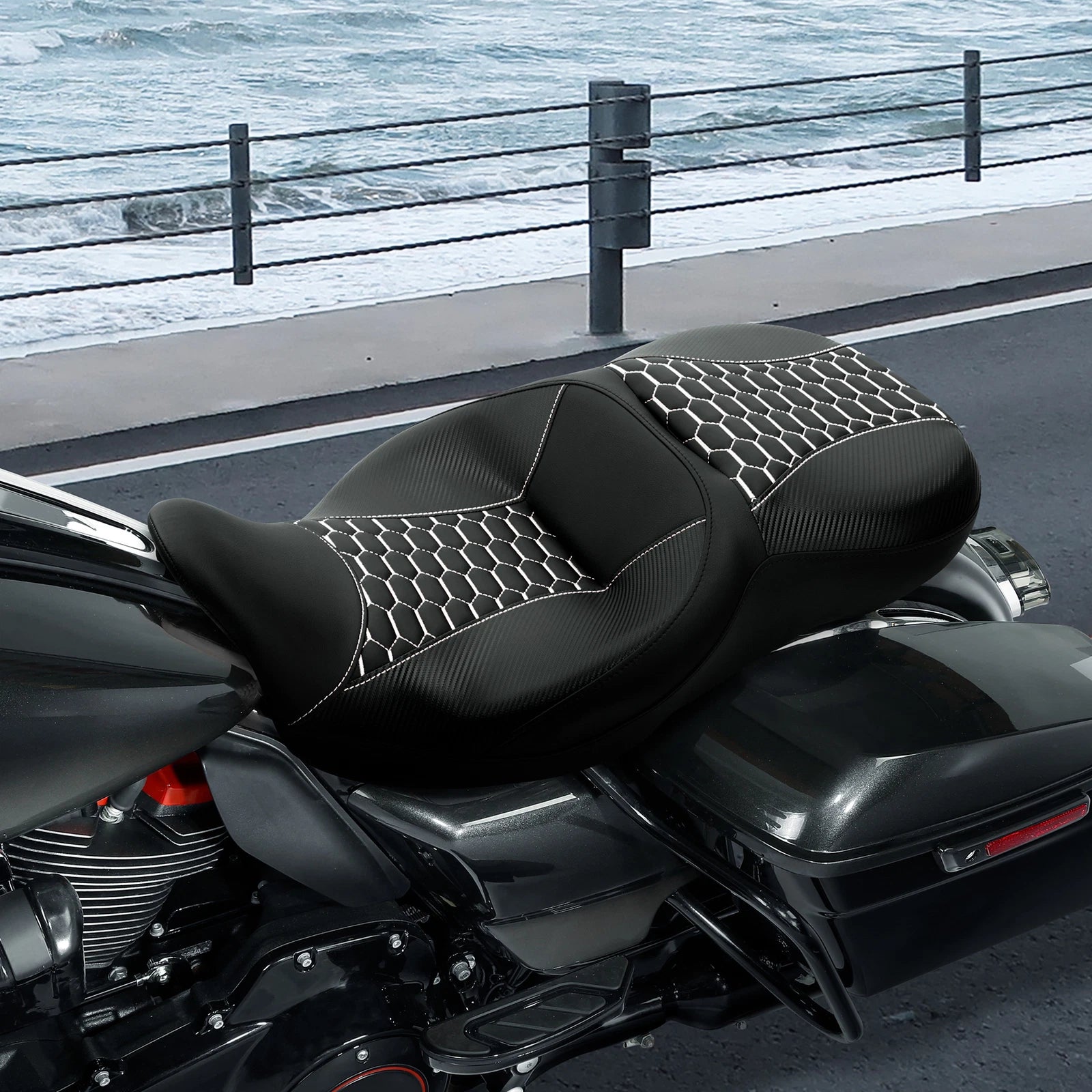 Driver Passenger Seat for Harley Electra Glide, Street Glide, Road Glide (2009–2023)