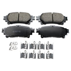 Set of 4 Akebono ProACT Rear Ceramic Brake Pads for GS350 GS450h IS300 Prius V Sienna (2010–2020)