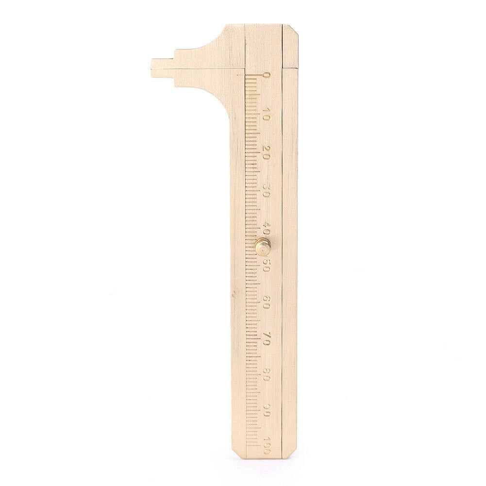 100mm Brass Caliper Sliding Vernier Ruler Gauge Tool for Bead Measuring