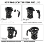 Universal Handlebar Cup Holder with Mesh Basket for Harley