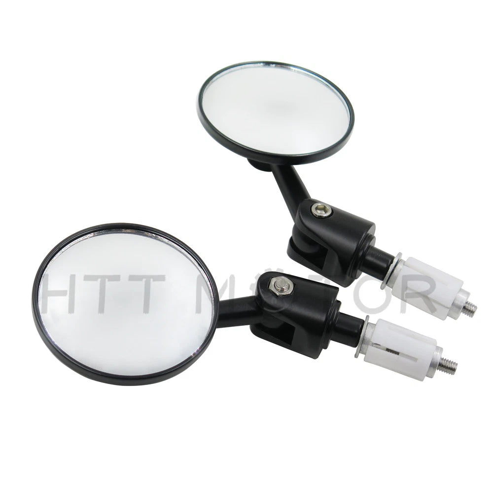 Adjustable Foldable 1" Round Bar End Mirrors for Harley Davidson