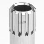 Open-End Aluminum Silver Lug Nuts Set of 4 + Adapter M12x1.5 20mm OD/60mm Tall
