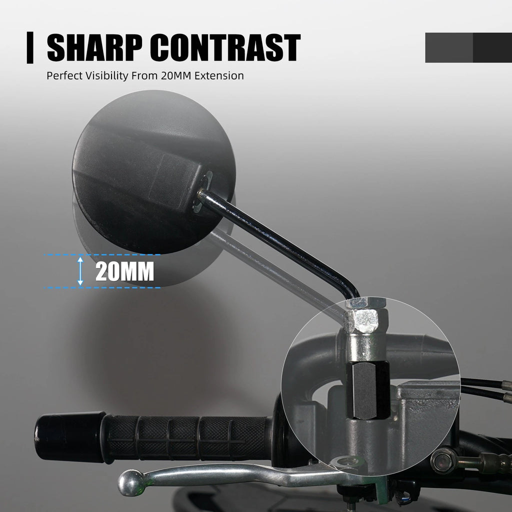 M10x1.25 Anodized Mirror Extension Riser for Kawasaki KLR 650 (2008–2024)