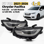 LED Projector Headlights for Chrysler Pacifica (2021–2026) Left + Right