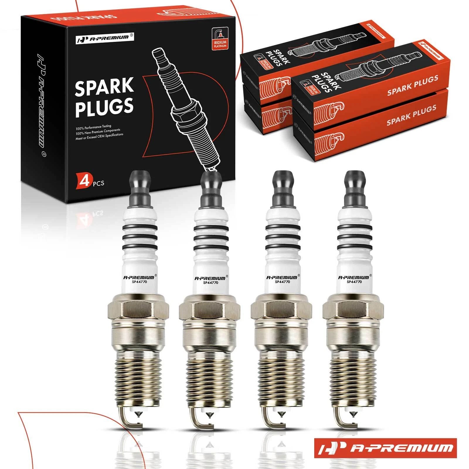 Set of 4 Iridium Platinum Spark Plugs for Ford Escape (2005) Focus (2003–2010)