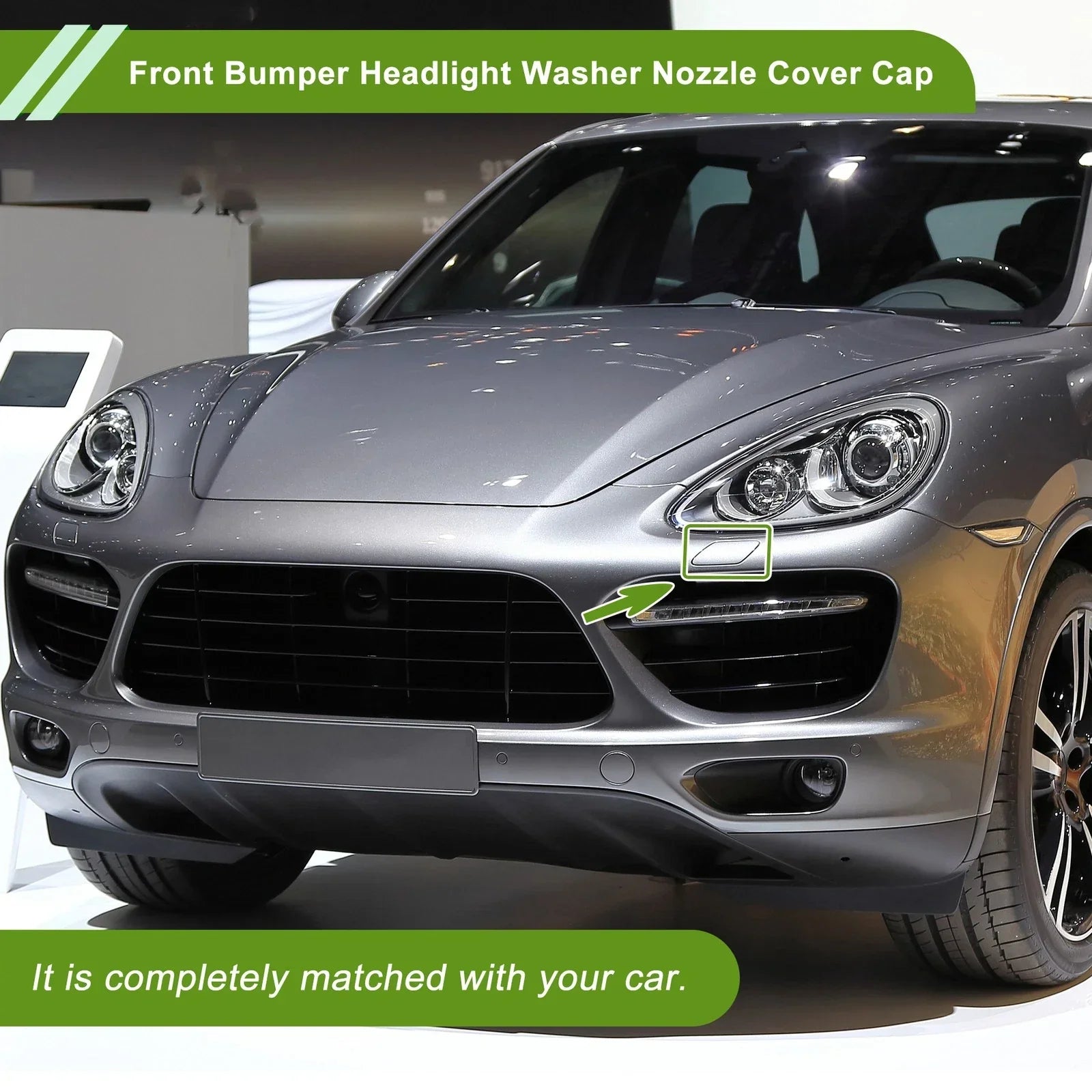 Washer Nozzle Cover Cap for Porsche Cayenne 958 (2011-2018) Unpainted