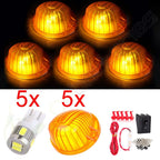 5X Amber Cab Roof Marker 6SMD LED Lights for Chevy Truck