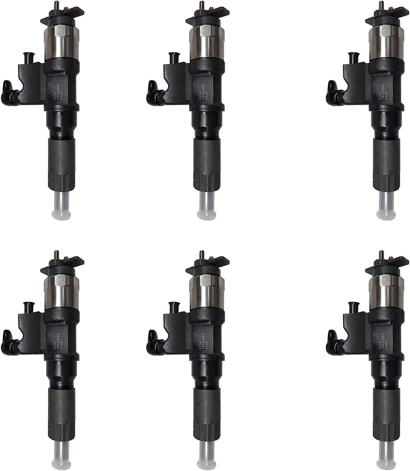 Set of 6 Fuel Injectors 095000-5504 095000-5500 for Isuzu 4HL1 6HL1