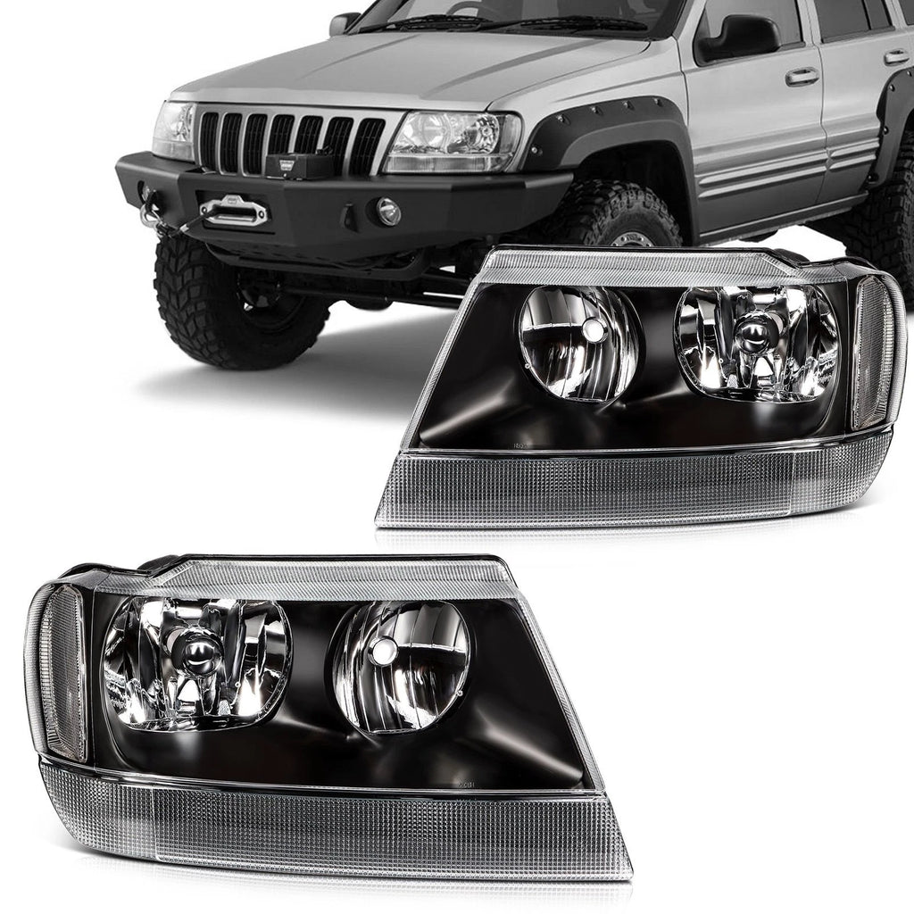 Headlights Assembly Pair for Jeep Grand Cherokee (1999–2004)