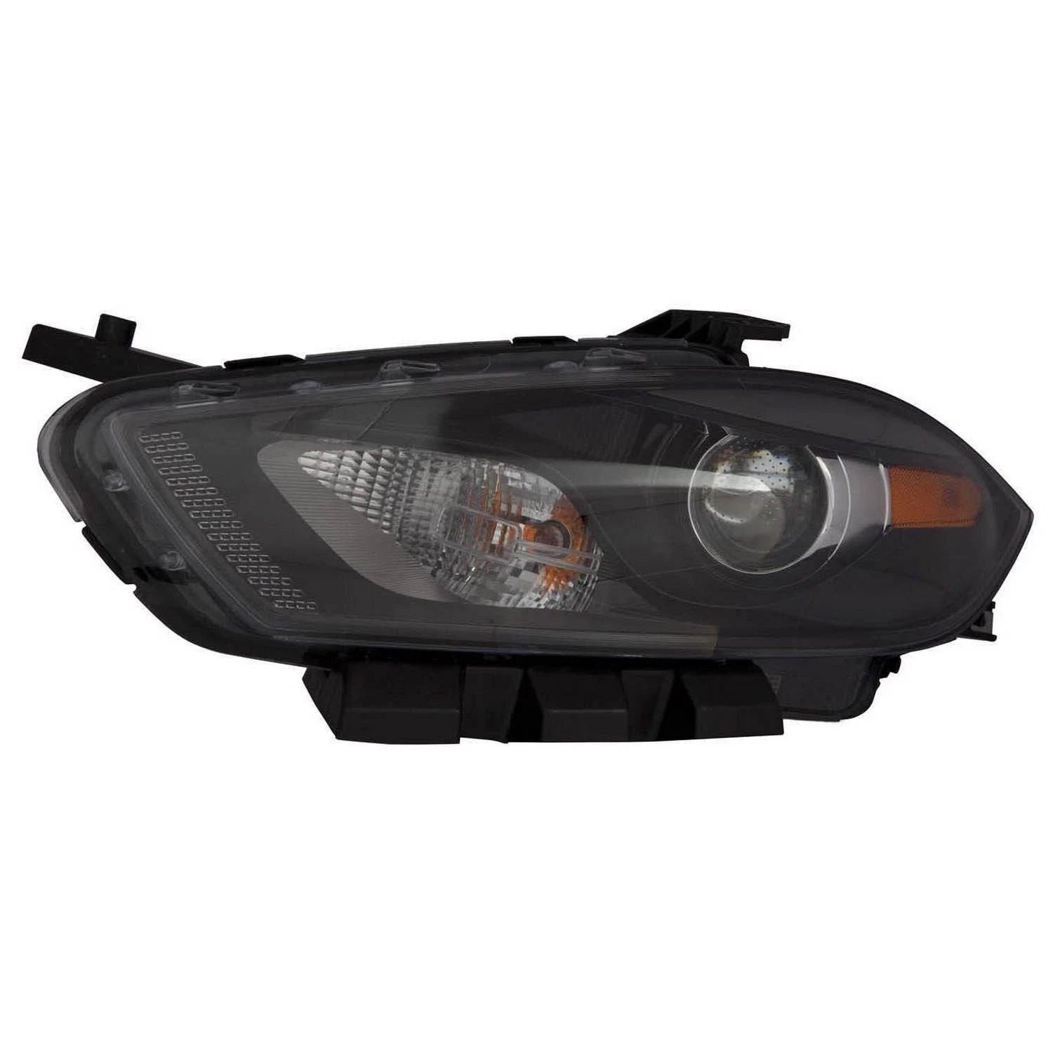 Replacement Black Driver Side Halogen Headlight Lens/Housing w/o Logo