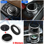 Silver Multi Media Knob Controller Wheel Cover for BMW X1 X3 X5 X6 (2011–2021)