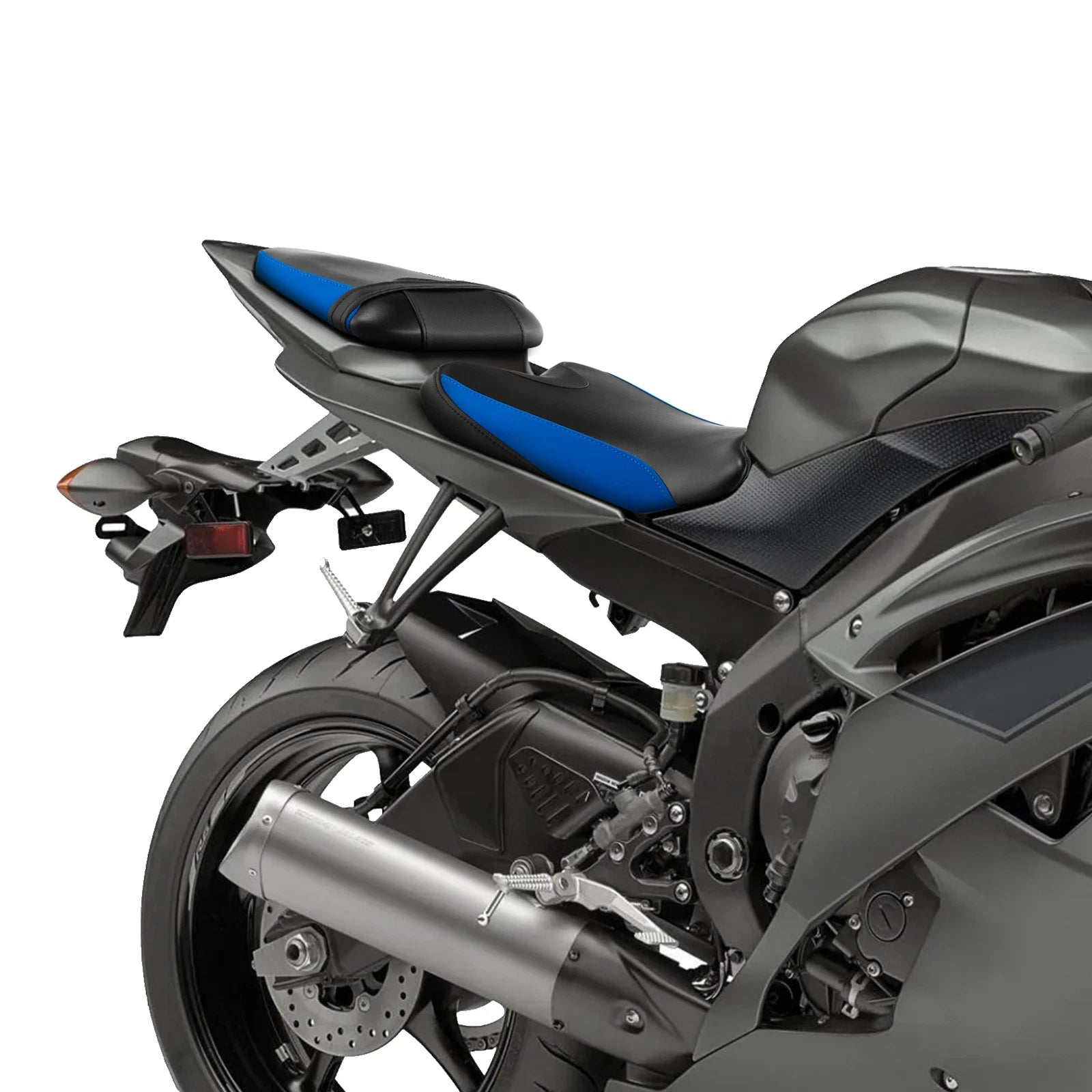 Rider Driver & Passenger Seats for Yamaha YZF R6 (2008–2016) Black Blue