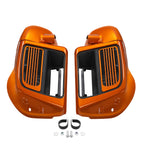 Lower Vented Fairings for Harley Touring (2014–2024) Scorched Orange/Black Denim
