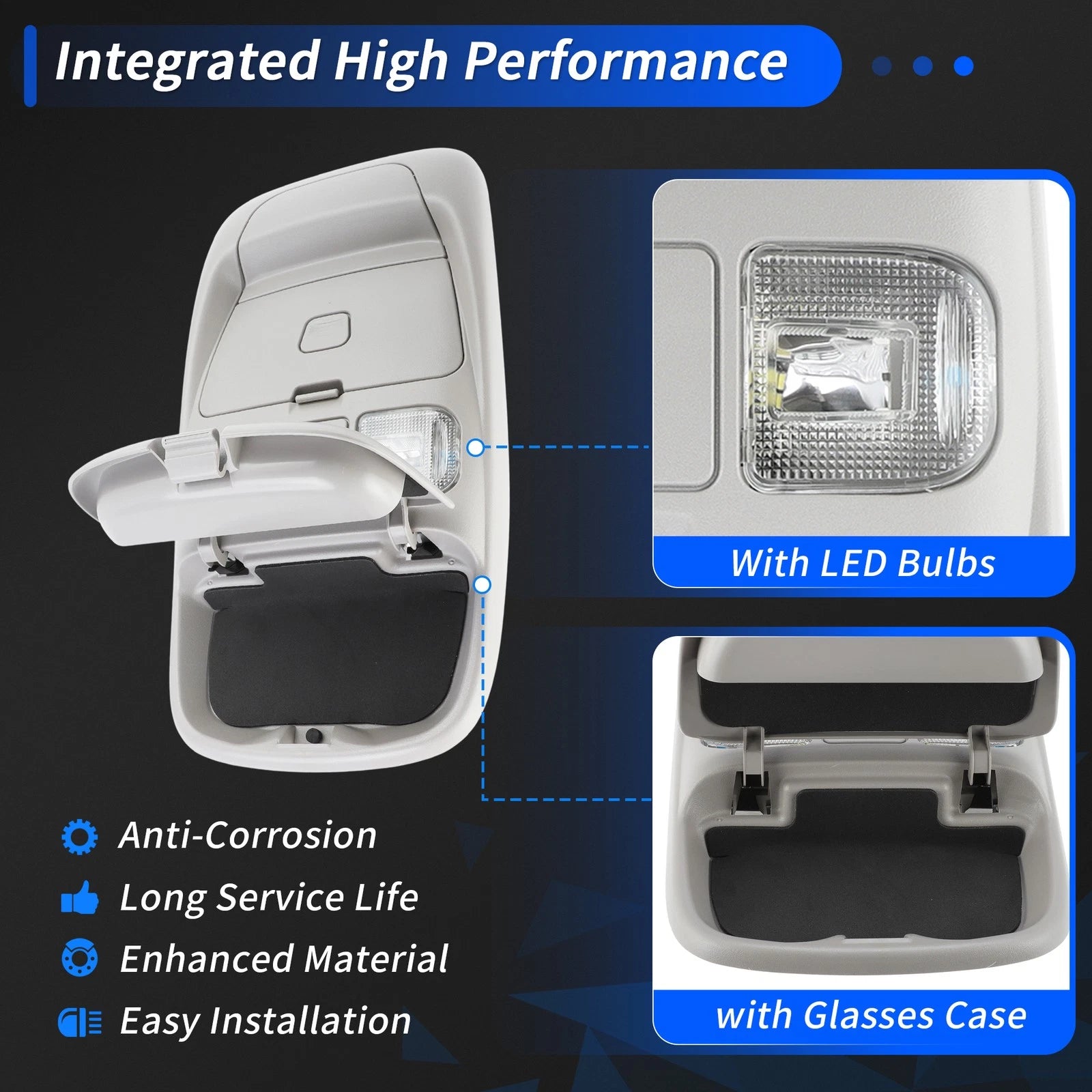 Dome Light Overhead Console Assembly for Dodge Ram 2500 3500 (1999–2002) Beige