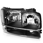 Headlight Assembly for GMC Sierra 1500-3500 (1999–2006) Black Housing