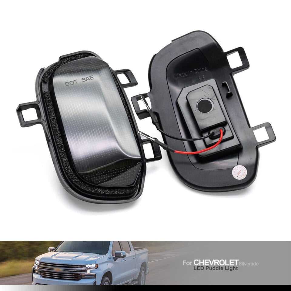 Smoke LED Side Mirror Puddle Light for Chevy Silverado 1500 GMC Sierra (2019)