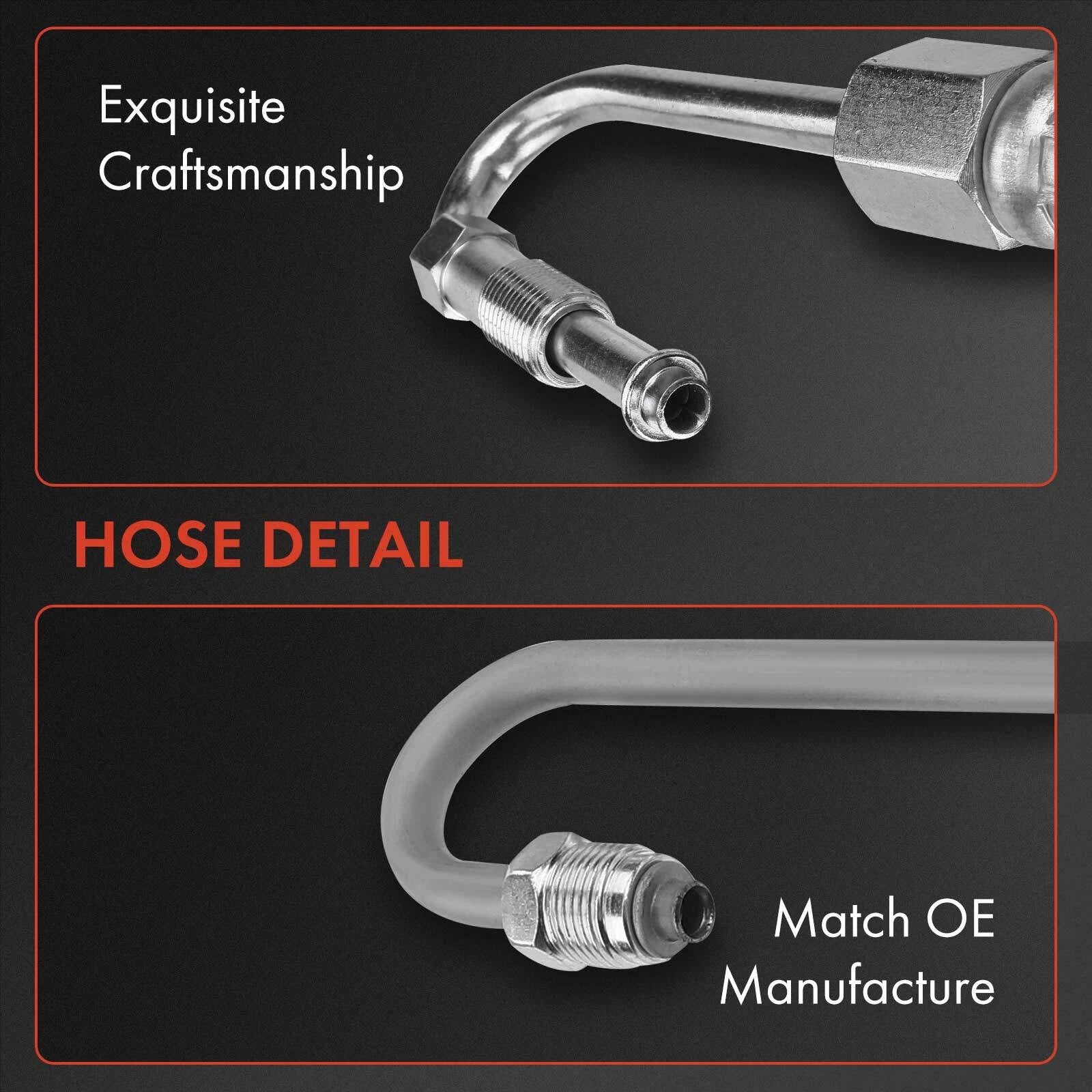 2X Power Steering Pressure & Return Line Hose for Jeep Wrangler (1991–1995)