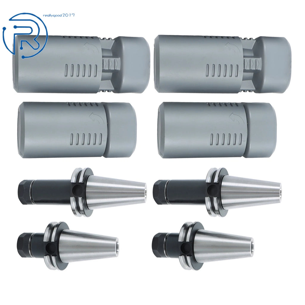 Set of 4 CAT40-ER20 Collet Chucks Tool Holder (2.76" & 4" Gage Length)