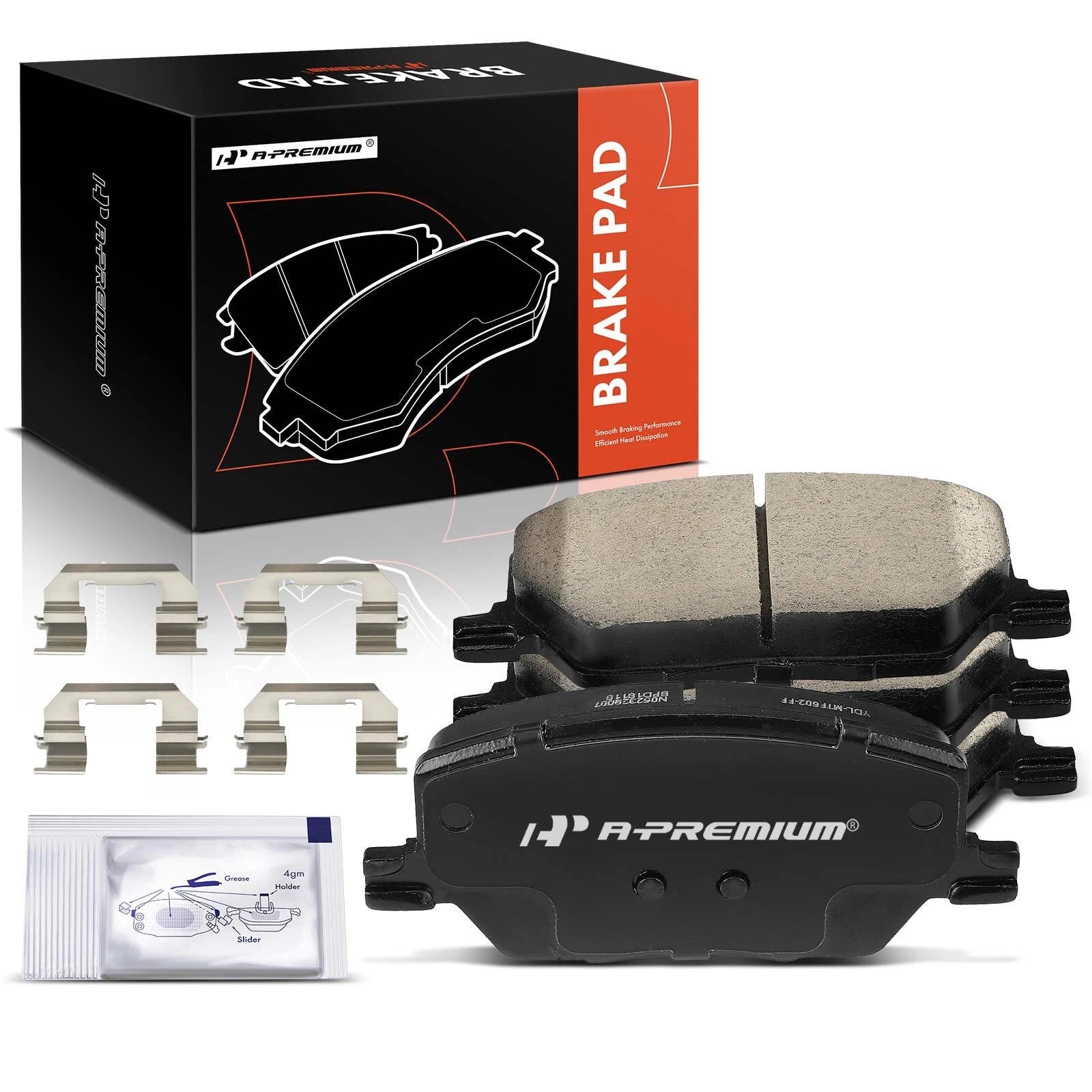 Set of 4 Front Ceramic Brake Pads for Jeep Compass Renegade (2017–2022)