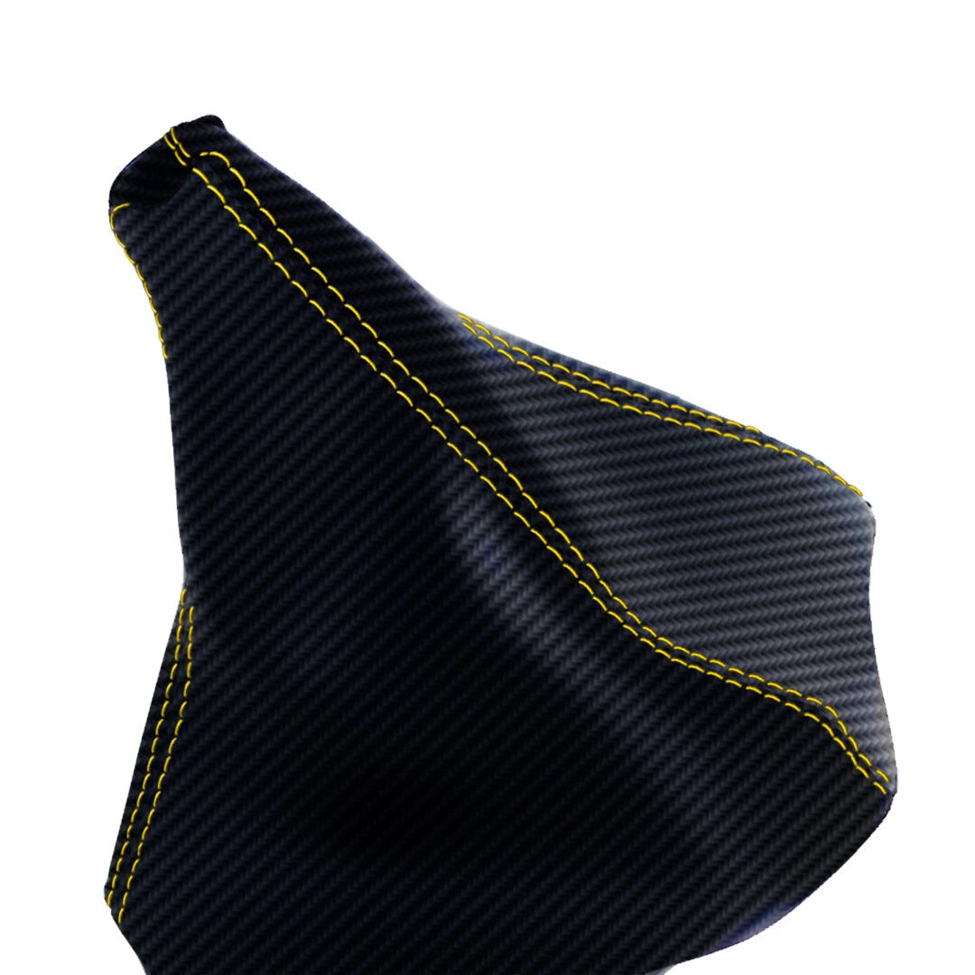 Manual Shift Boot PVC Carbon Fiber for Hummer H3 (2005–2010) Yellow Stitch