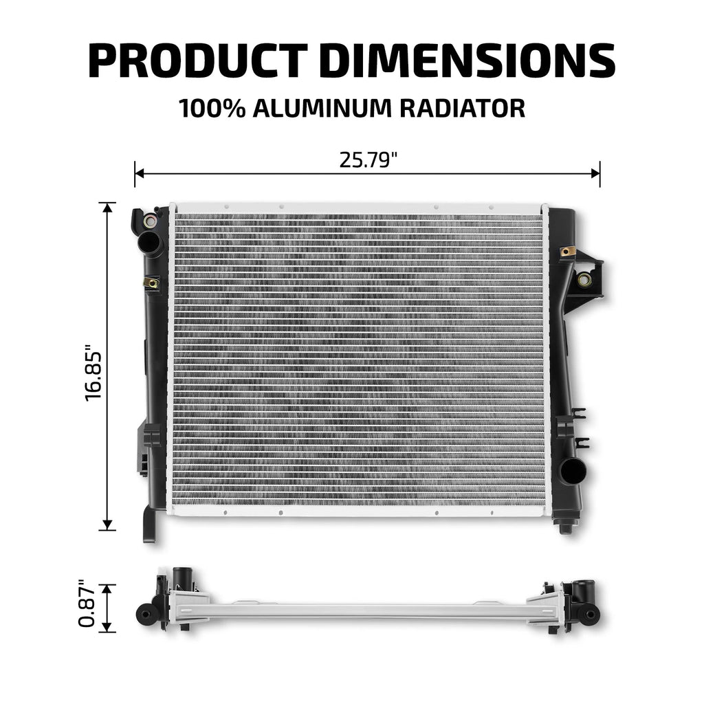 Radiator for Ford Fusion 2010-2012, Mercury Milan 2010-2011 (2.5L, 3.0L)