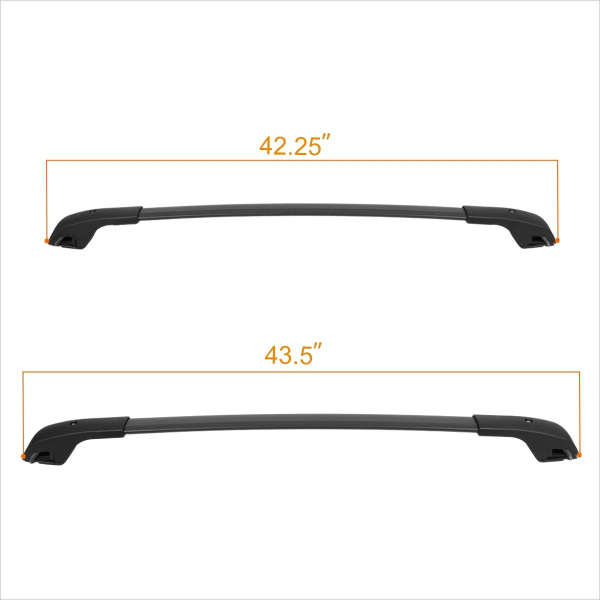 Set of 2 Roof Rack Cross Bars for Jeep Cherokee (2014–2020)