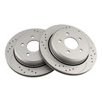 2x Rear Drilled Slotted Vented Rotors for Mercury Grand Marquis (2003–2011)