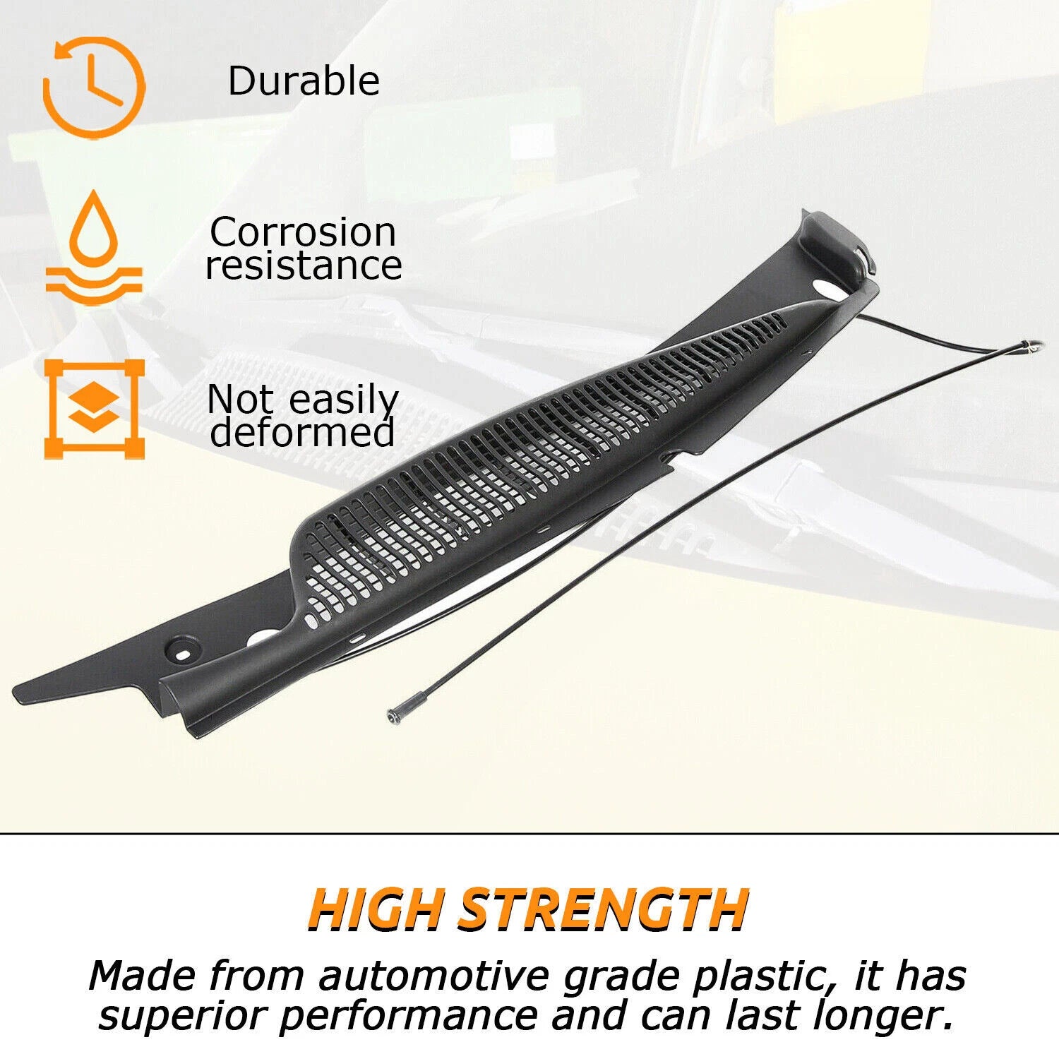 Left Side Windshield Wiper Cowl Vent Cover for Chevy GMC Express (1996-2020)