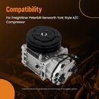 Air Conditioning Compressor for Peterbilt York (2 Groove, 6" Clutch)