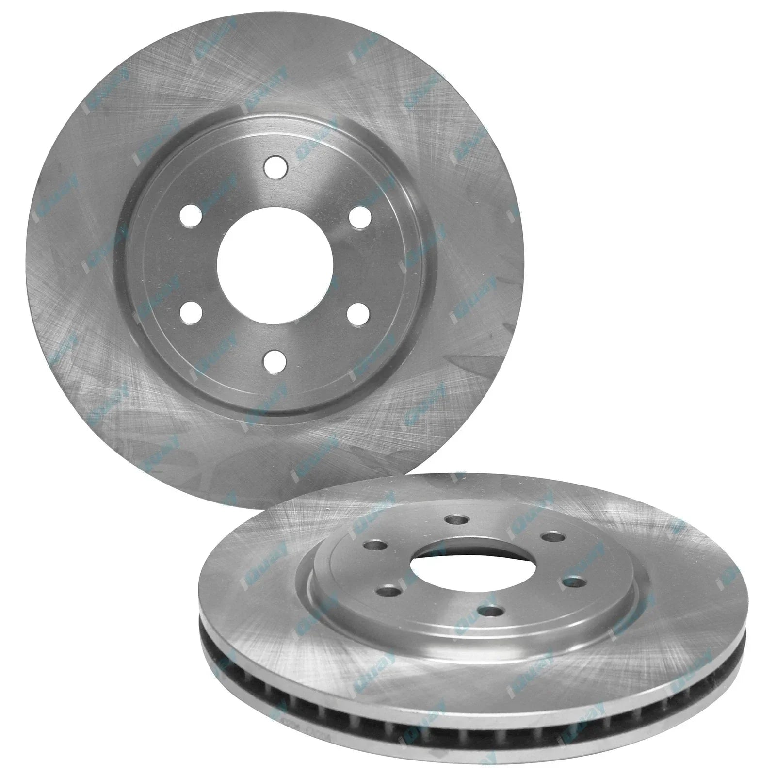 2 Front Disc Brake Rotors + Pads Set Navara D40 Ute 2wd 4x4 2005-12 16" Wheels