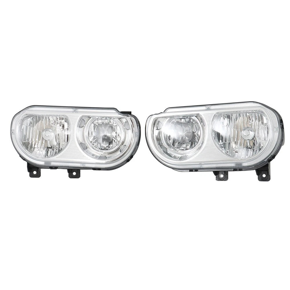 Set of 2 Headlight Assemblies for Dodge Challenger (2008–2014) Halogen