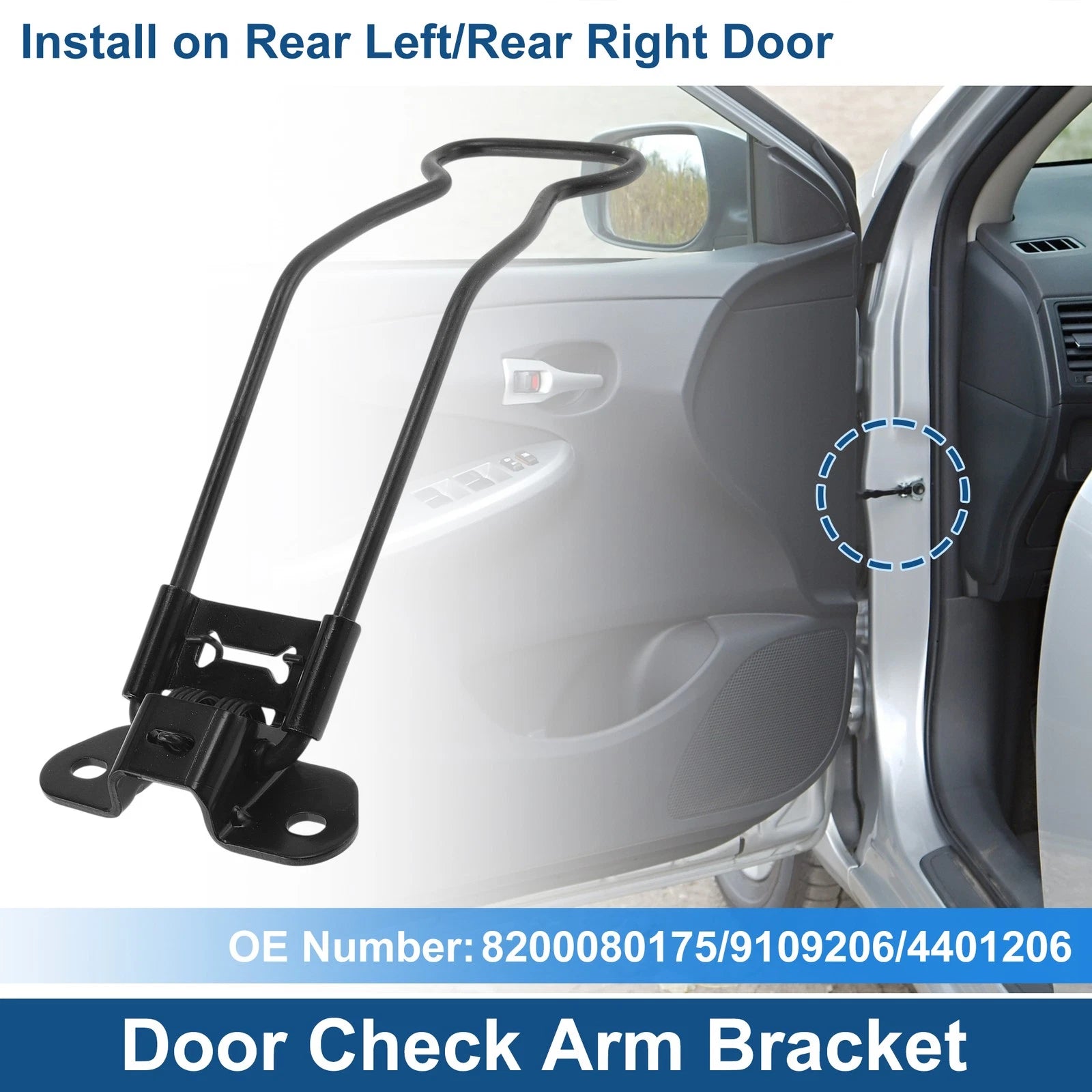 Set of 2 Door Check Straps for Opel Movano A (1997–2010) No. 8200080175