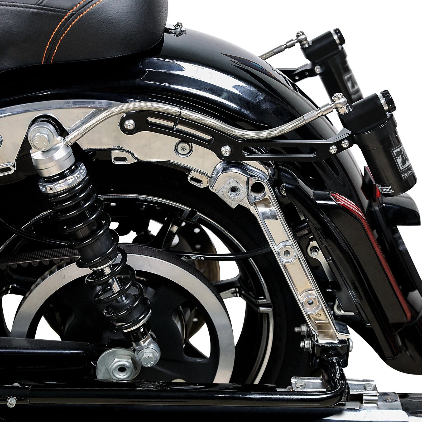 Remote Reservoir Rear Suspension Shocks for Harley Street Road Glide (2014–2024)