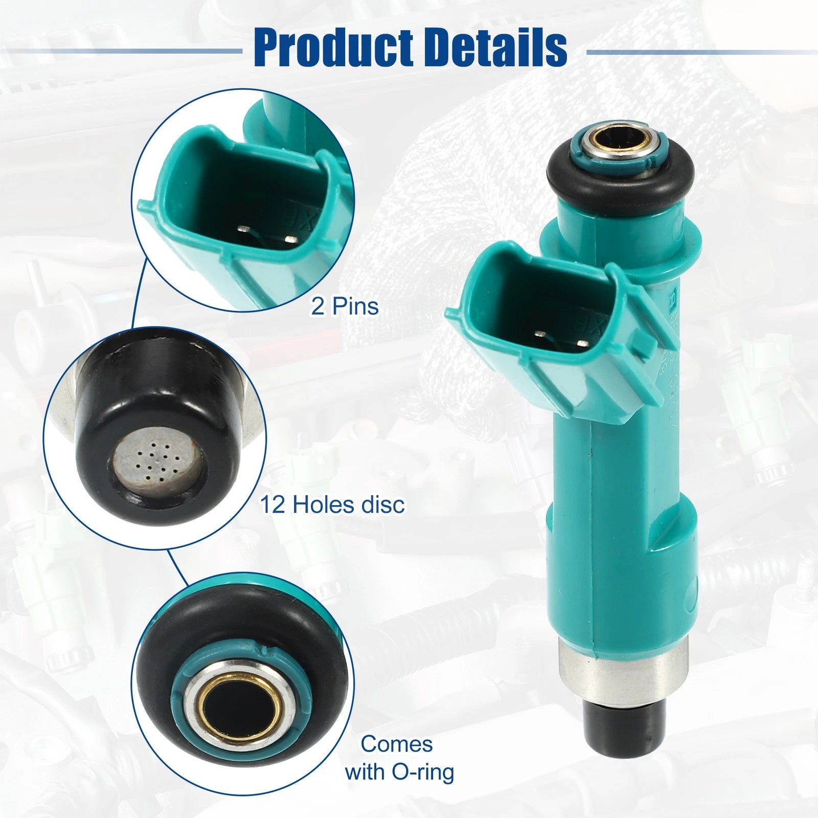 Set of 6 Fuel Injector Nozzles for Toyota Tacoma 4.0L V6 (2005–2015) 23250-31060