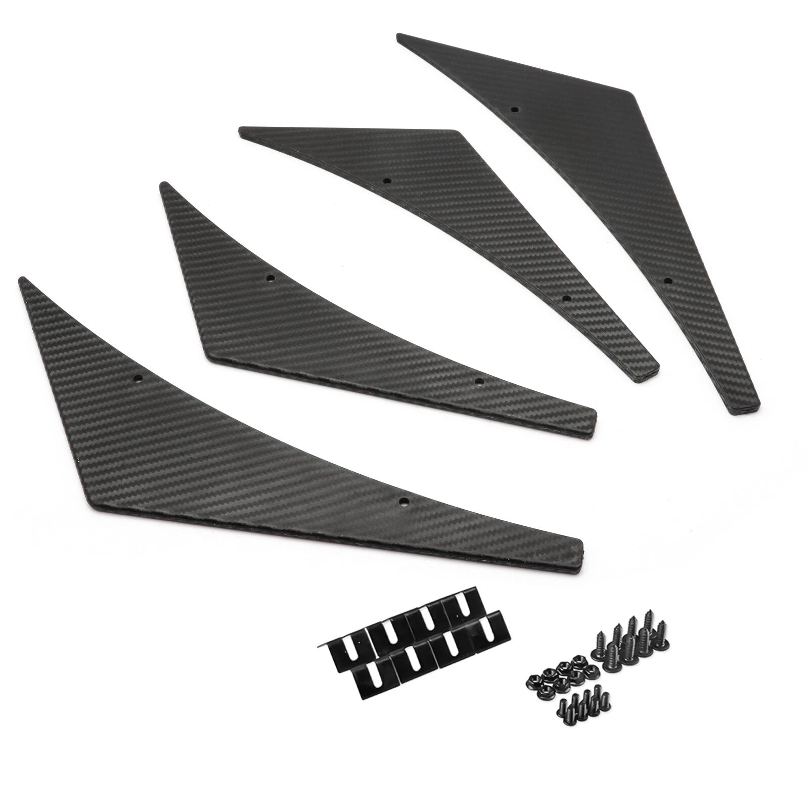 Carbon Fiber Fins Canards Splitter Diffuser Spoiler Lip for Ford Mustang (2010-2014)