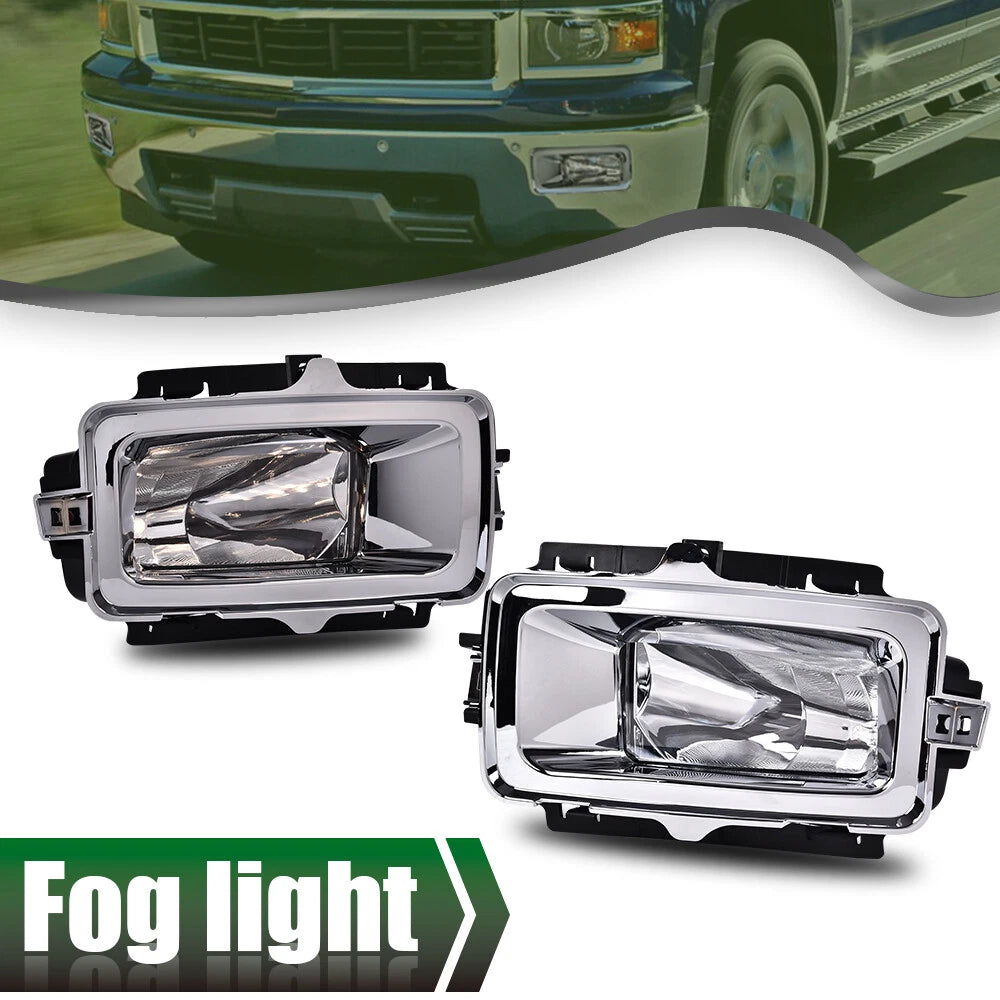 Set of 2 Clear Fog Lights for Chevrolet Silverado (2013–2015)