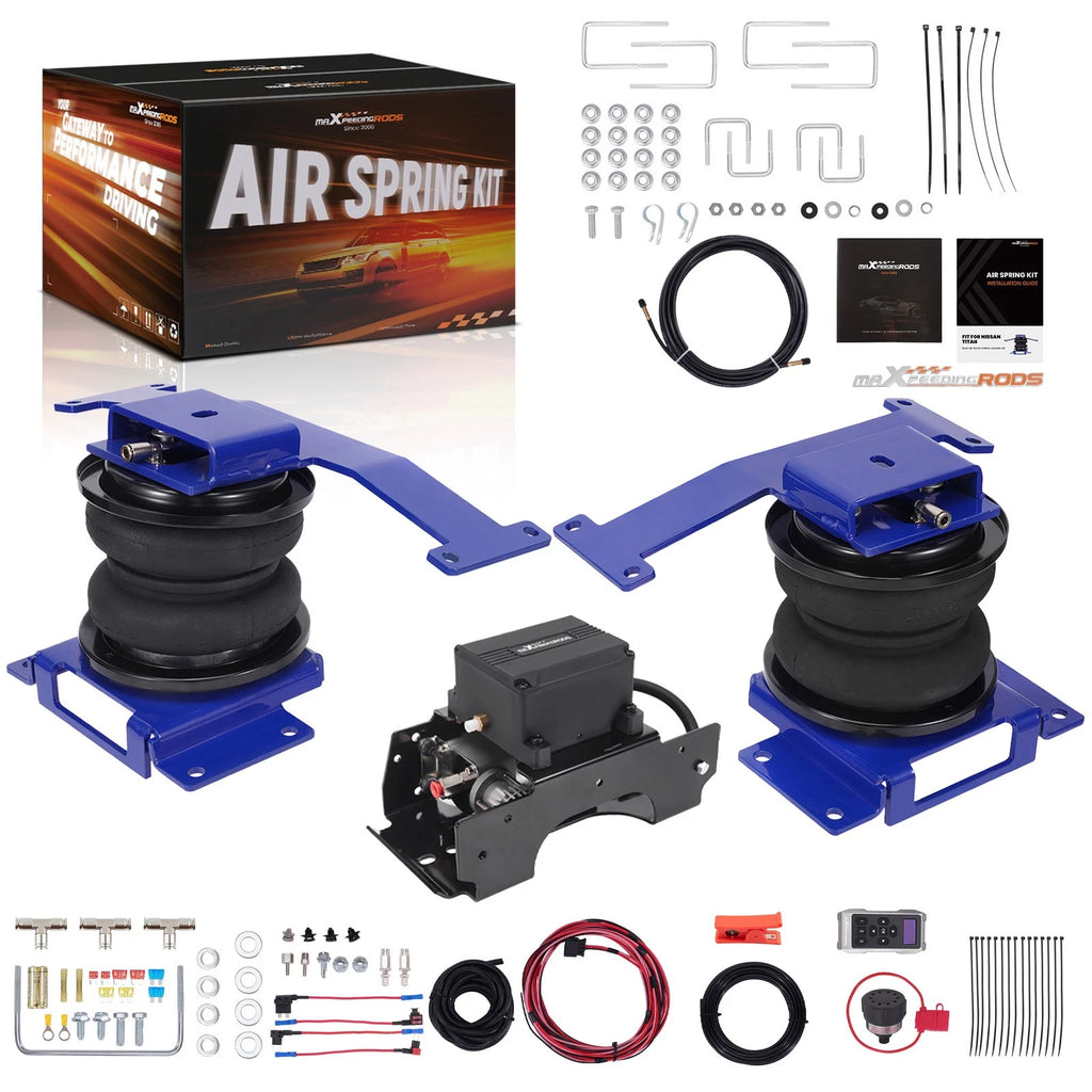 Air Suspension Kit + Wireless Air Compressor for Nissan Titan 5.6L (2017–2024)